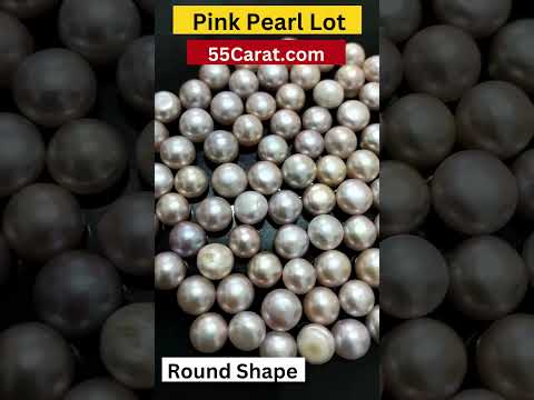 Natural Pink Pearl Round Shape Fine Quality Loose Gemstone at Wholesale Rates (Rs 50/Carat)