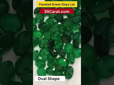 Natural Green Onyx Faceted Oval Shape Fine Quality Loose Gemstone at Wholesale Rates (Rs 40/Carat)