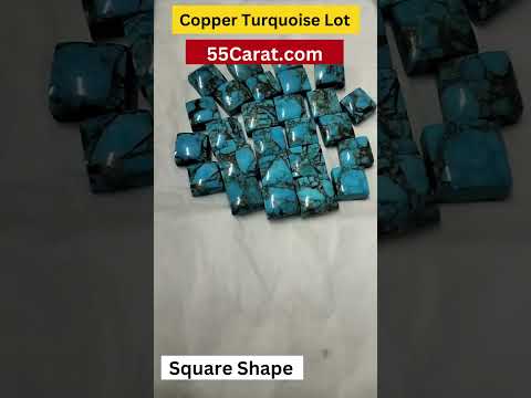 Natural Copper Turquoise Square Shape Fine Quality Loose Gemstone at Wholesale Rates (Rs 40/Carat)