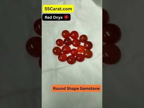 Natural Red Onyx Cabochon Round Shape Fine Quality Loose Gemstone at Wholesale Rates (Rs 40/Carat)
