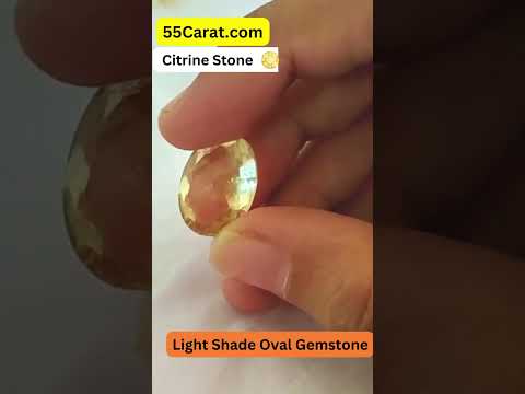 Natural Citrine Light Shade Oval Shape Fine Quality Loose Gemstone at Wholesale Rates (Rs 100/Carat)