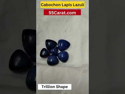 Natural Lapis Lauzli Cabochon Trillion Shape Fine Quality Loose Gemstone at Wholesale Rates (Rs 50/Carat)