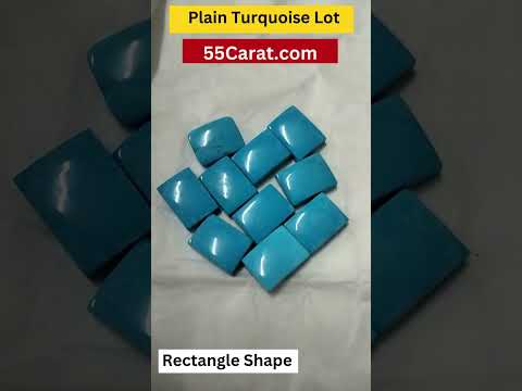 Natural Plain Turquoise Rectangle Shape Fine Quality Loose Gemstone at Wholesale Rates (Rs 40/Carat)