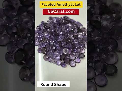 Natural Amethyst Round Shape Fine Quality Loose Gemstone at Wholesale Rates (Rs 90/Carat)