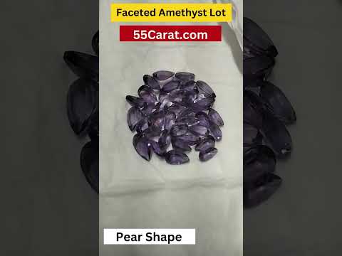 Natural Amethyst Pear Shape Fine Quality Loose Gemstone at Wholesale Rates (Rs 90/Carat)