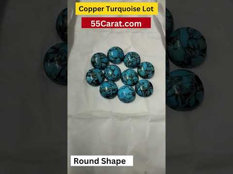 Natural Copper Turquoise Round Shape Fine Quality Loose Gemstone at Wholesale Rates (Rs 40/Carat)