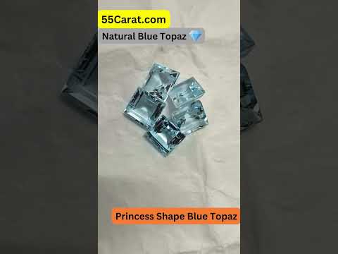 Natural Blue Topaz Square Shape Fine Quality Loose Gemstone at Wholesale Rates (Rs 250/Carat)