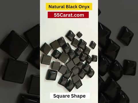 Natural Black Onyx Cabochon Square Shape Fine Quality Loose Gemstone at Wholesale Rates (Rs 30/Carat)
