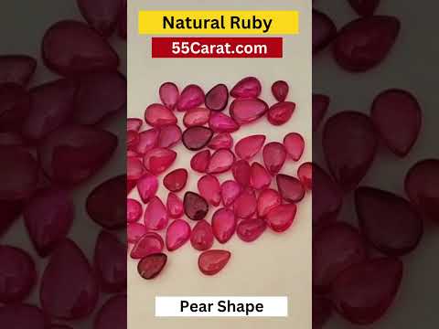 Natural Ruby Cabochon Pear Shape Fine Quality Loose Gemstone at Wholesale Rates (Rs 300/Carat)