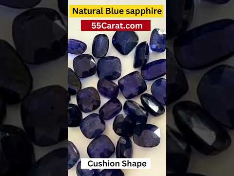 Natural Blue Sapphire Faceted Cushion Shape Fine Quality Loose Gemstone at Wholesale Rates (Rs 300/Carat)
