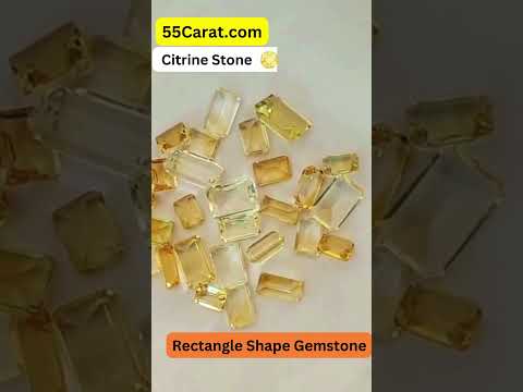 Natural Citrine Rectangle Shape Fine Quality Loose Gemstone at Wholesale Rates (Rs 100/Carat)