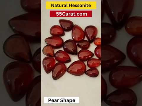 Natural Africa Gomeed Hessonite Pear Shape Fine Quality Loose Gemstone at Wholesale Rates (Rs 50/Carat)