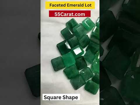 Natural Emerald Square Shape Fine Quality Loose Gemstone at Wholesale Rates (Rs 120/Carat)