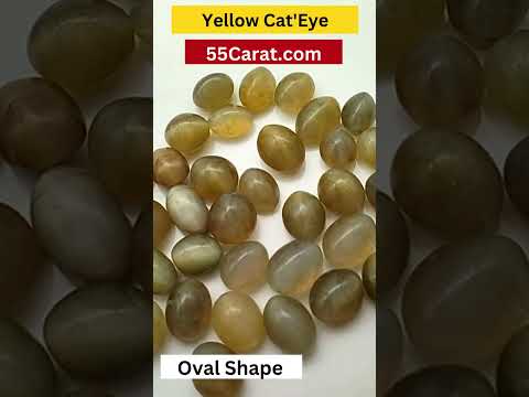 Natural Ceylon Touch Yellow Cats Eye Cabochon Oval Shape Fine Quality Loose Gemstone at Wholesale Rates (Rs 120/Carat)