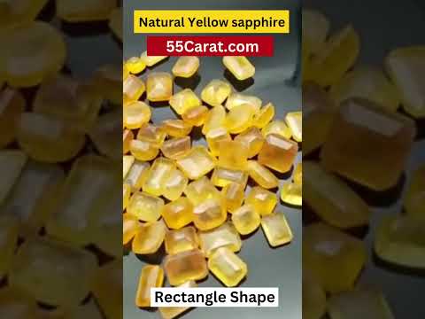 Natural Yellow Sapphire Rectangle Shape Fine Quality Loose Gemstone at Wholesale Rates (Rs 300/Carat)