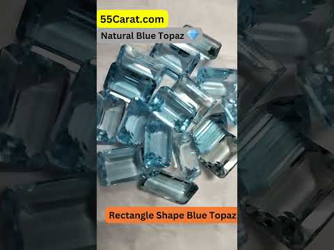 Natural Blue Topaz Rectangle Shape Fine Quality Loose Gemstone at Wholesale Rates (Rs 250/Carat)
