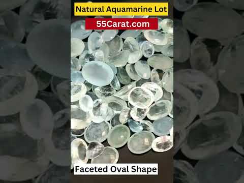Natural Aquamarine Faceted Oval Shape Fine Quality Loose Gemstone at Wholesale Rates (Rs 160/Carat)