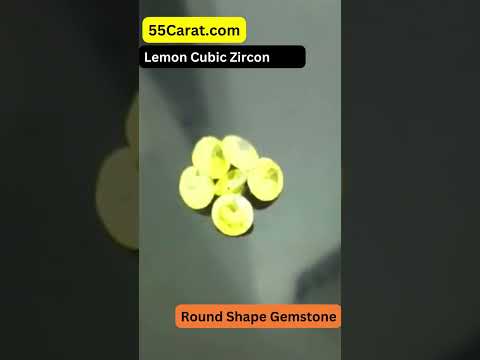 Created Lemon Cubic Zircon Round Shape Fine Quality Loose Gemstone at Wholesale Rates (Rs 8/Carat)
