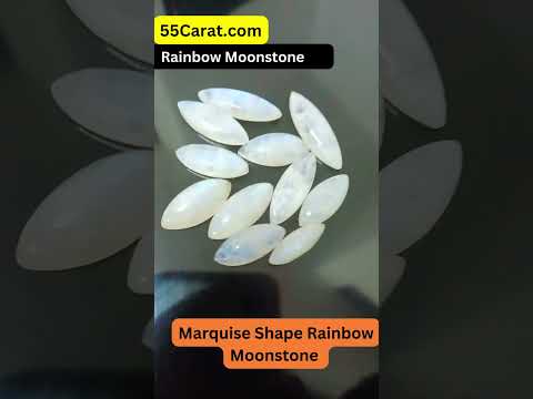 Natural Rainbow Moonstone Cabochon Marquise Shape Fine Quality Loose Gemstone at Wholesale Rates (Rs 80/Carat)