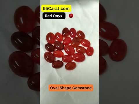 Natural Red Onyx Cabochon Oval Shape Fine Quality Loose Gemstone at Wholesale Rates (Rs 40/Carat)