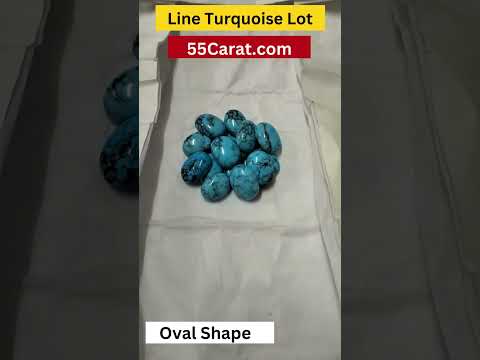 Natural Line Turquoise Oval Shape Fine Quality Loose Gemstone at Wholesale Rates (Rs 40/Carat)
