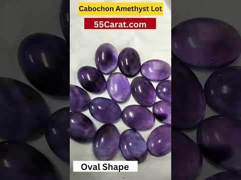 Natural Amethyst Cabochon Oval Shape Fine Quality Loose Gemstone at Wholesale Rates (Rs 90/Carat)