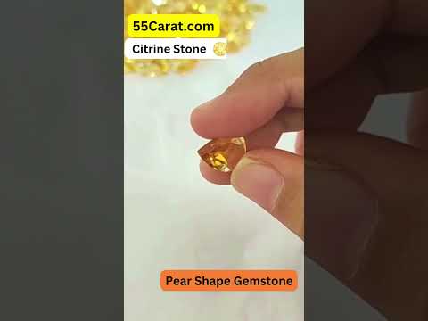 Natural Citrine Pear Shape Fine Quality Loose Gemstone at Wholesale Rates (Rs 100/Carat)