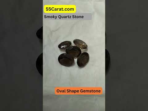 Natural Smokey Quartz Faceted Oval Shape Fine Quality Loose Gemstone at Wholesale Rates (Rs 50/Carat)