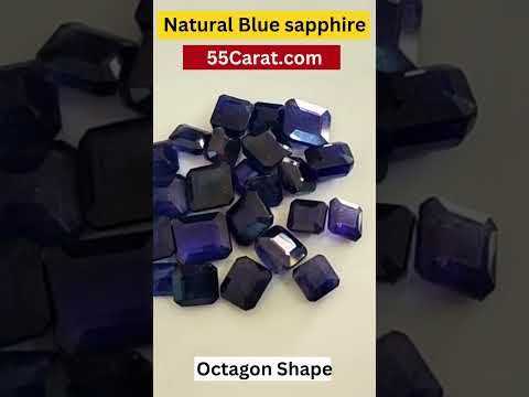 Natural Blue Sapphire Faceted Octagon Shape Fine Quality Loose Gemstone at Wholesale Rates (Rs 300/Carat)