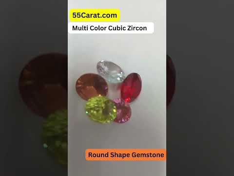 Created Multi Cubic Zircon Round Shape Fine Quality Loose Gemstone at Wholesale Rates (Rs 8/Carat)