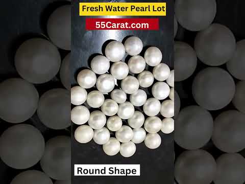 Natural Fresh Water Pearl Round Shape Fine Quality Loose Gemstone at Wholesale Rates (Rs 20/Carat)