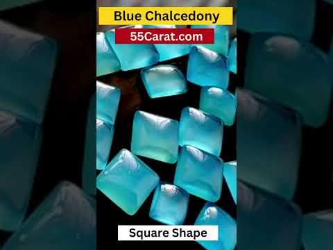 Natural Blue Chalcedony Cabochon Square Shape Fine Quality Loose Gemstone at Wholesale Rates (Rs 40/Carat)