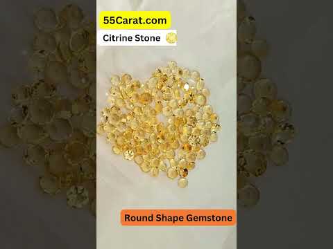 Natural Citrine Round Shape Fine Quality Loose Gemstone at Wholesale Rates (Rs 100/Carat)