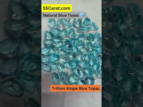 Natural Blue Topaz Trillion Shape Fine Quality Loose Gemstone at Wholesale Rates (Rs 250/Carat)
