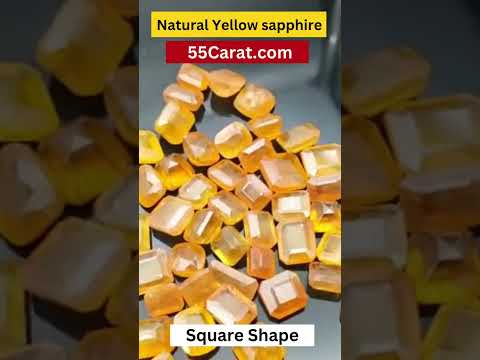 Natural Yellow Sapphire Square Shape Fine Quality Loose Gemstone at Wholesale Rates (Rs 300/Carat)