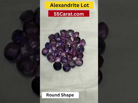 Lab Created Alexandrite Round Shape Fine Quality Loose Gemstone at Wholesale Rates (Rs 60/Carat)