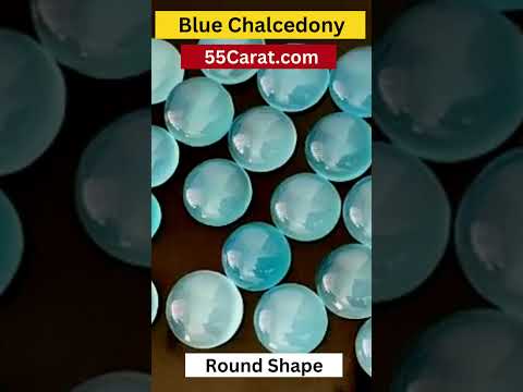 Natural Blue Chalcedony Cabochon Round Shape Fine Quality Loose Gemstone at Wholesale Rates (Rs 40/Carat)