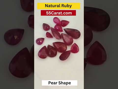 Natural Ruby Pear Shape Fine Quality Loose Gemstone at Wholesale Rates (Rs 300/Carat)