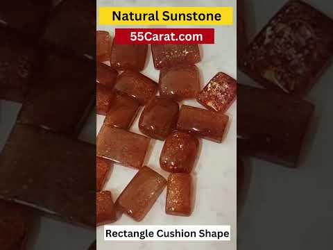 Natural Sunstone Cabochon Rectangle Shape Fine Quality Loose Gemstone at Wholesale Rates (Rs 40/Carat)