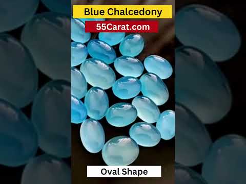 Natural Blue Chalcedony Cabochon Oval Shape Fine Quality Loose Gemstone at Wholesale Rates (Rs 40/Carat)