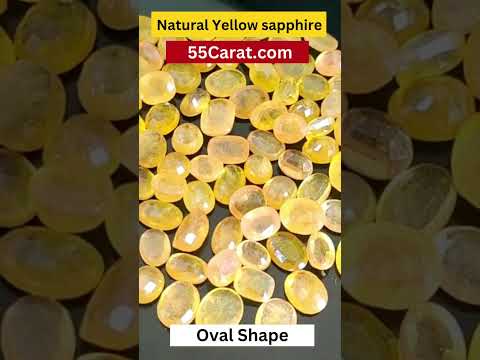 Natural Yellow Sapphire Faceted Oval Shape Fine Quality Loose Gemstone at Wholesale Rates (Rs 300/Carat)