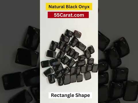 Natural Black Onyx Cabochon Rectangle Cushion Shape Fine Quality Loose Gemstone at Wholesale Rates (Rs 30/Carat)