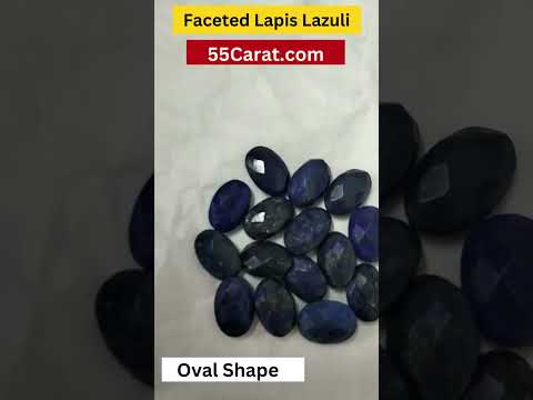 Natural Lapis Lauzli Faceted Oval Shape Fine Quality Loose Gemstone at Wholesale Rates (Rs 50/Carat)