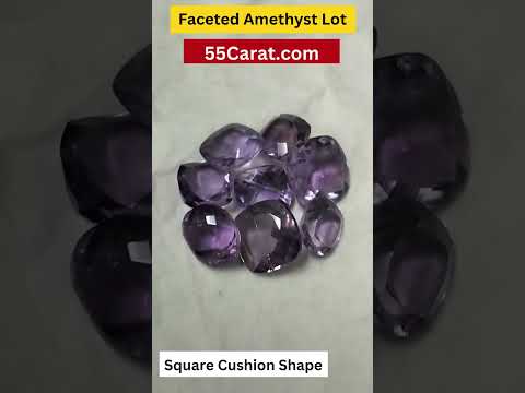 Natural Amethyst Cushion Shape Fine Quality Loose Gemstone at Wholesale Rates (Rs 90/Carat)